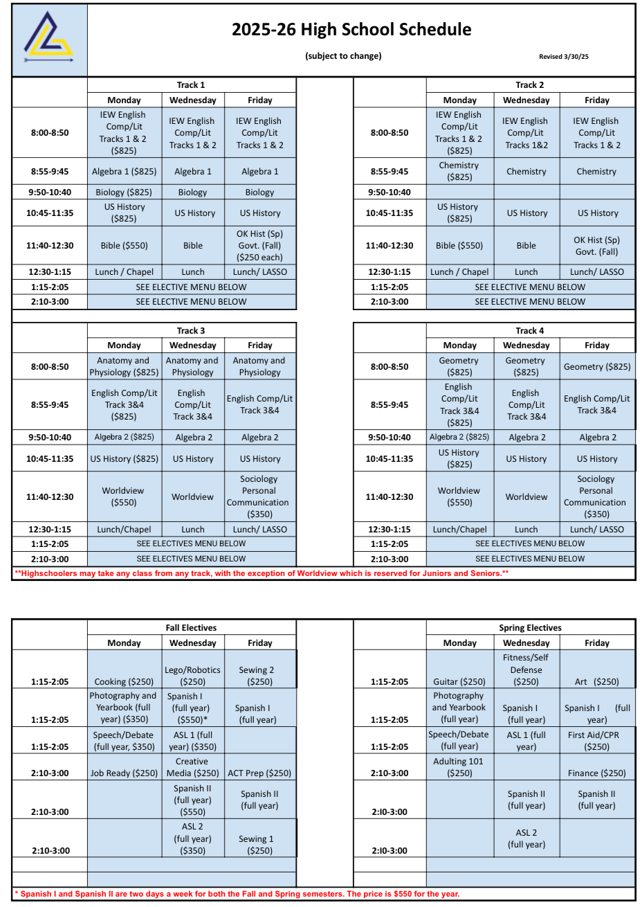 schedule